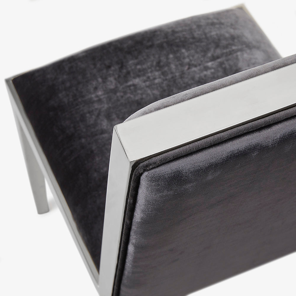 Emario Dining Chair: Charcoal Velvet