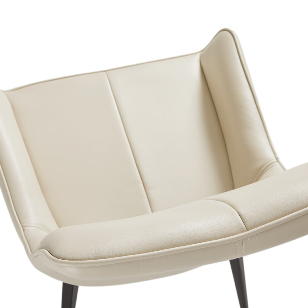 Bromley Swivel Dining Chair: Taupe Leatherette with Black legs