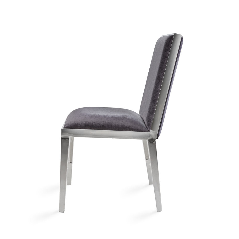 Emario Dining Chair: Charcoal Velvet