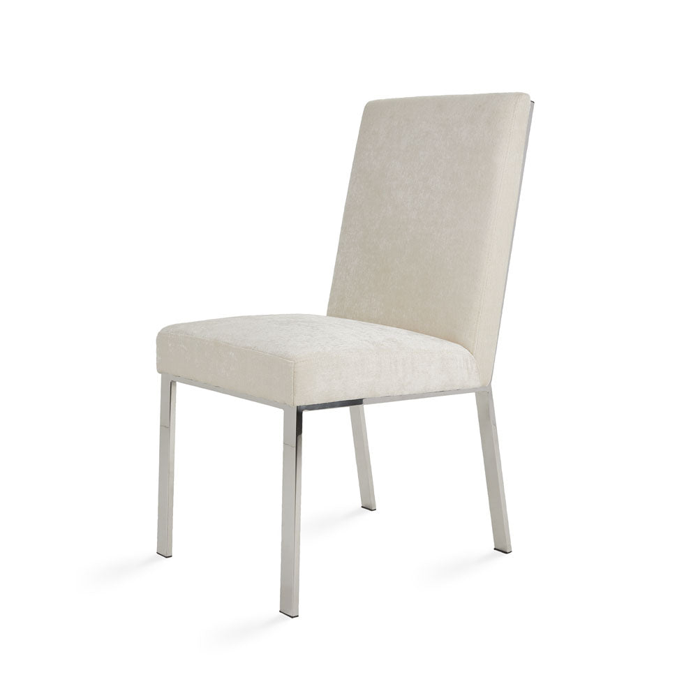 Emiliano Dining Chair: Ivory Fabric