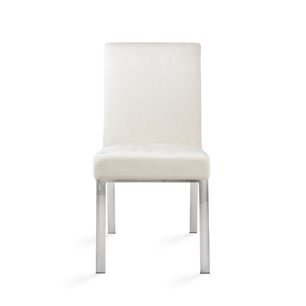 Emiliano Dining Chair: Ivory Fabric