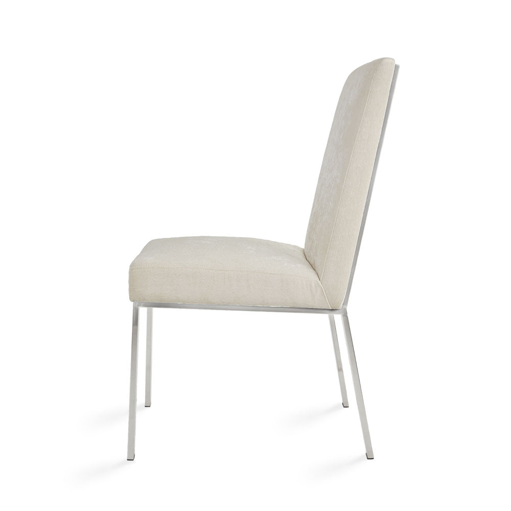 Emiliano Dining Chair: Ivory Fabric