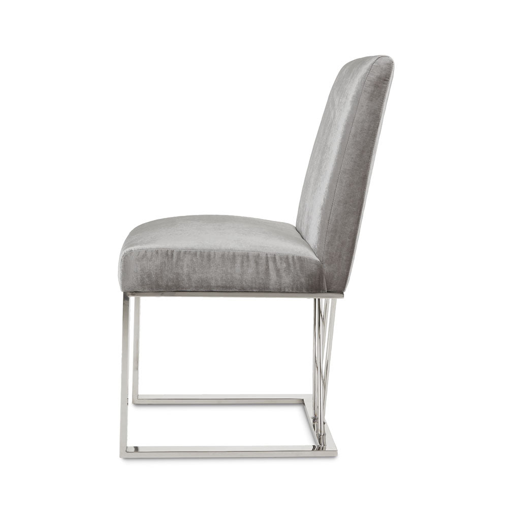 Martini Dining Chair: Grey Velvet