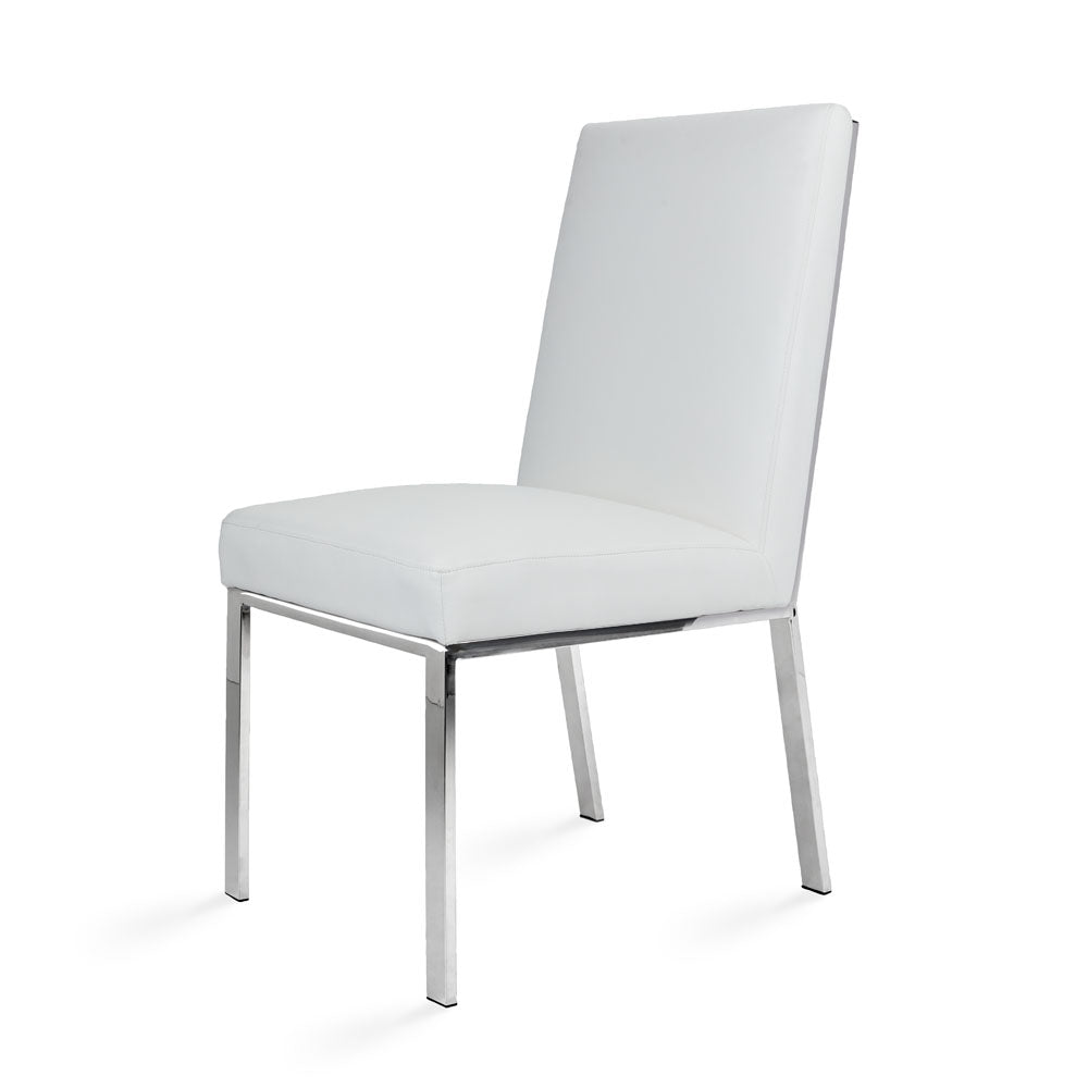 Wellington White PU Fabric Dining Chair