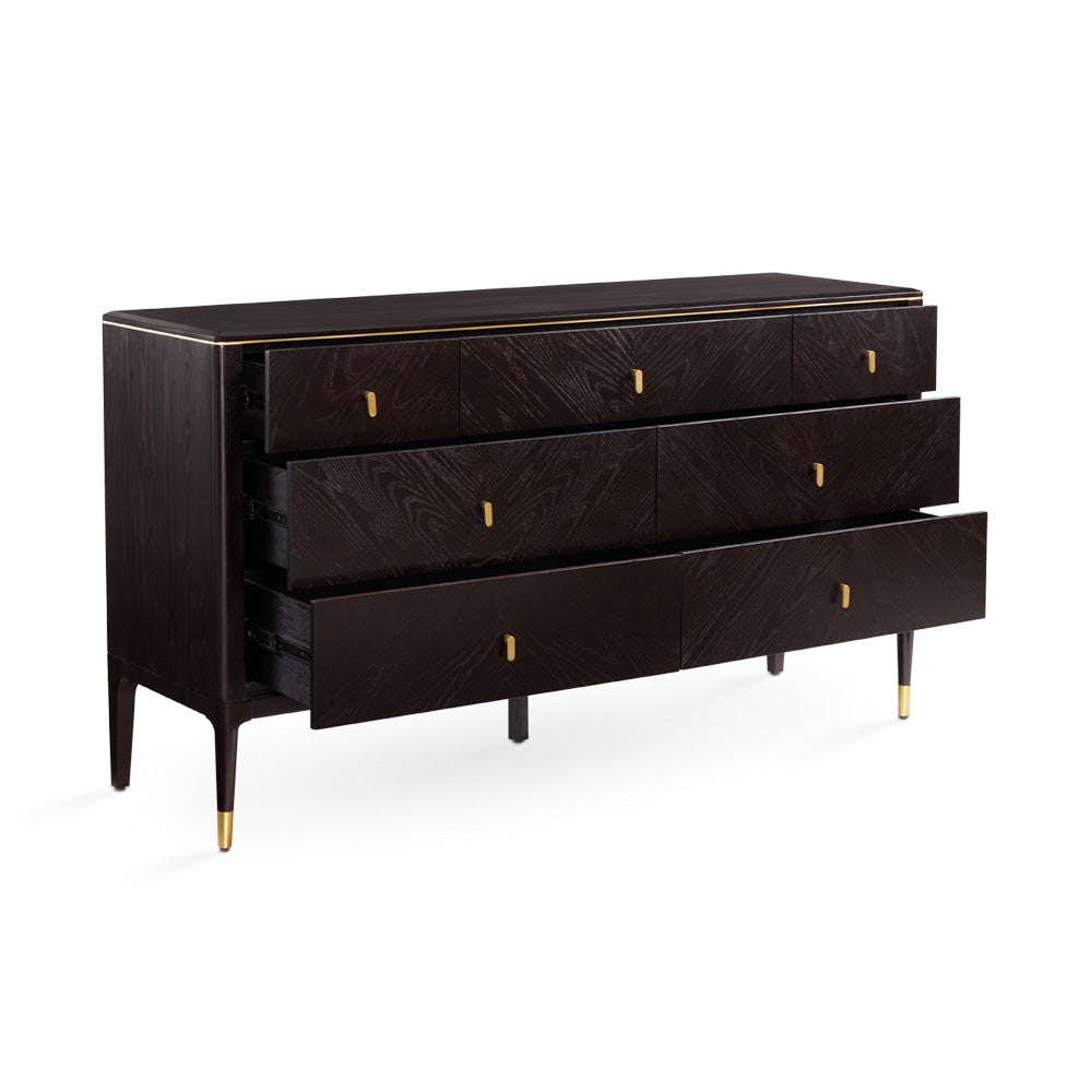 Colette Ash Wood 7-Drawer Dresser