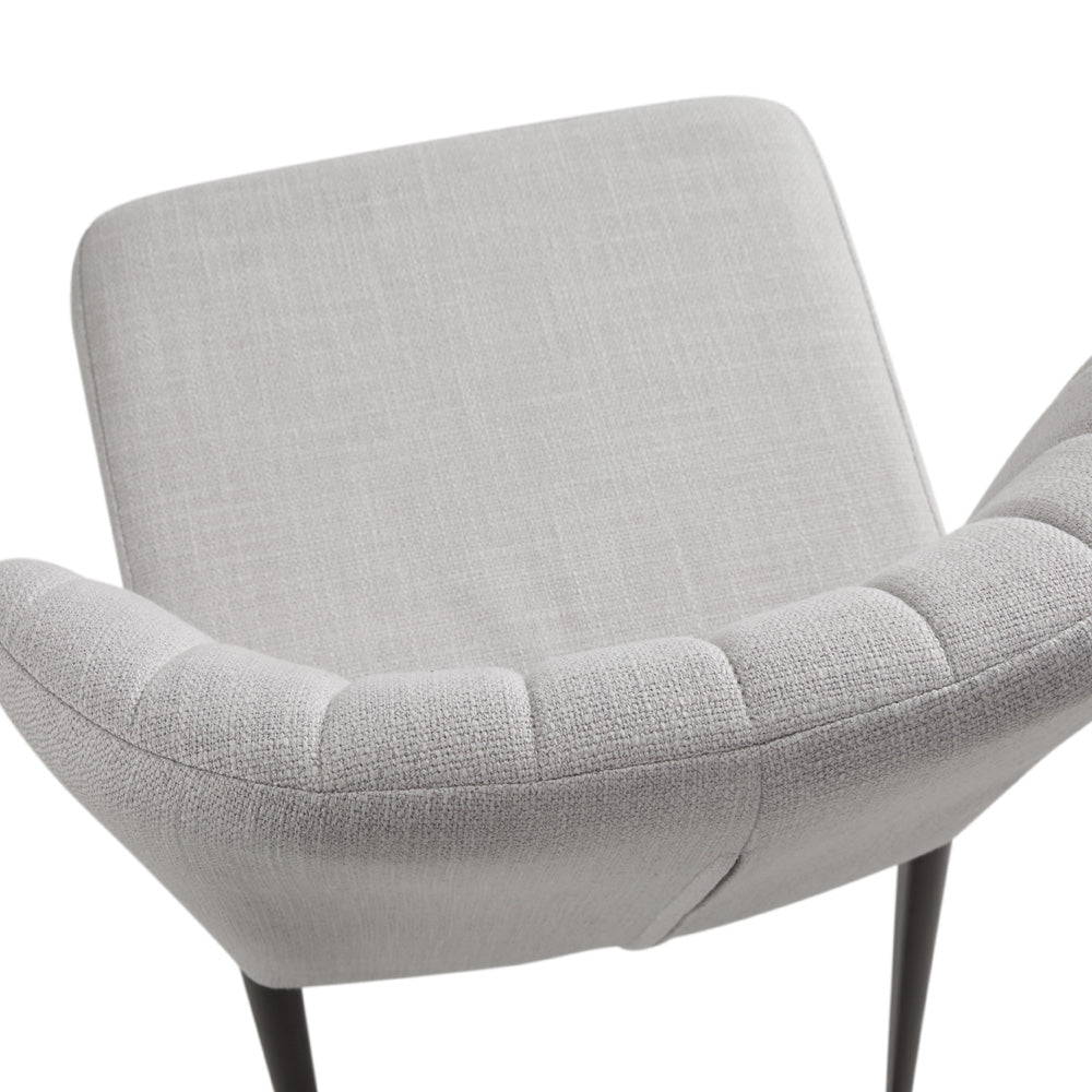 Shell Dining Chair: Grey Linen