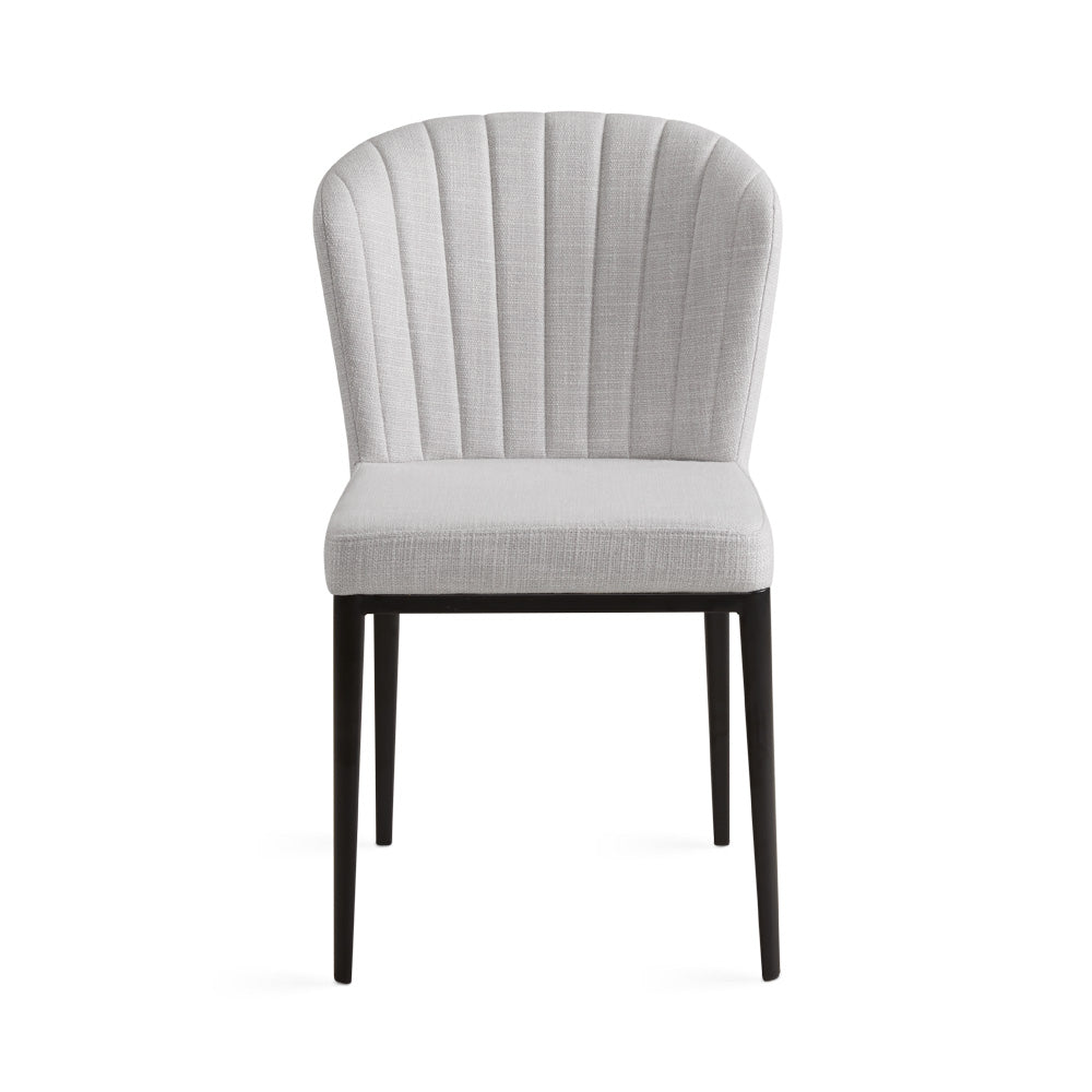 Shell Dining Chair: Grey Linen