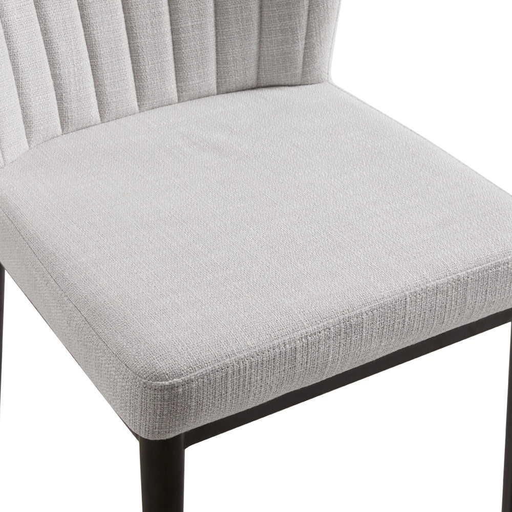 Shell Dining Chair: Grey Linen