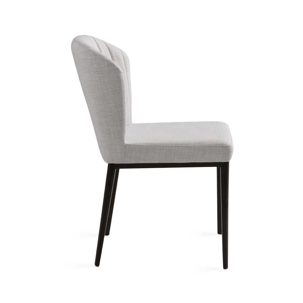 Shell Dining Chair: Grey Linen