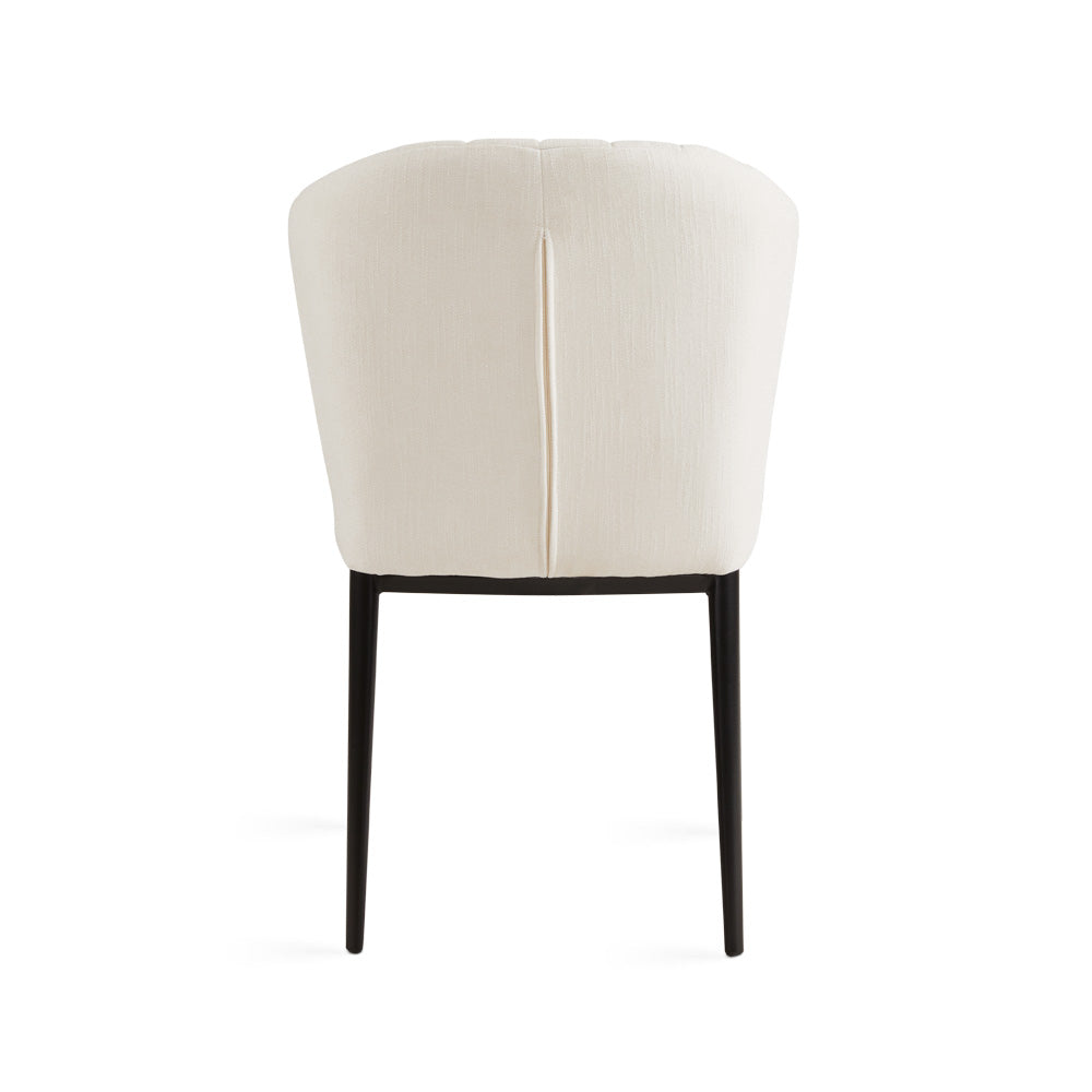 Shell Dining Chair: Ivory Linen