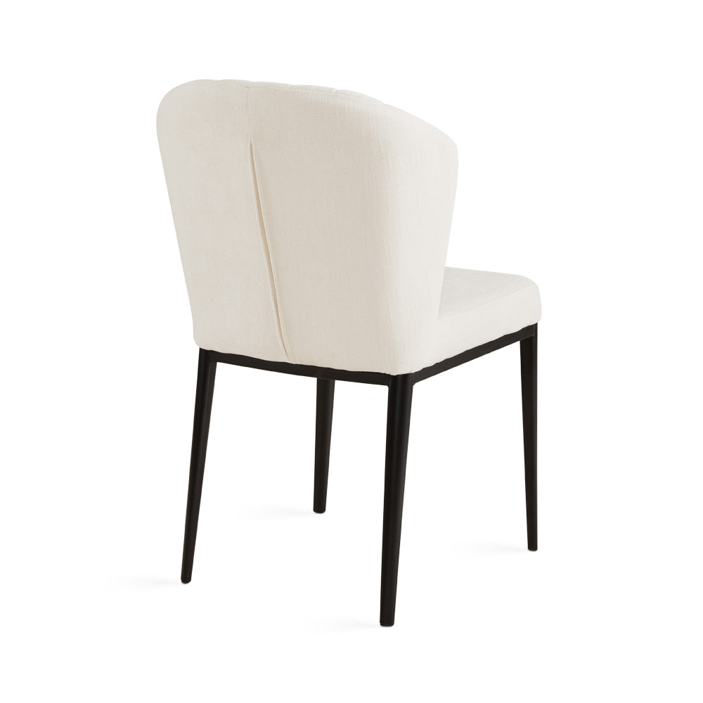 Shell Dining Chair: Ivory Linen