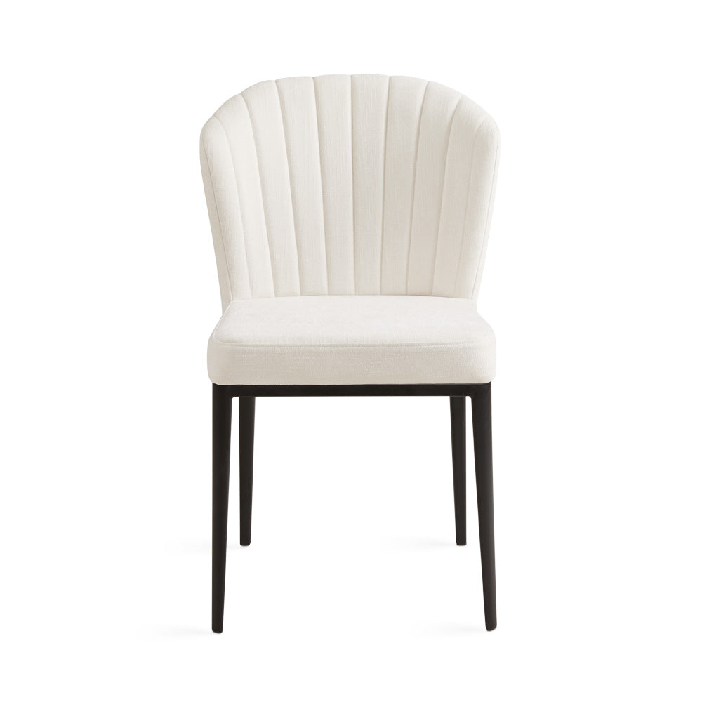 Shell Dining Chair: Ivory Linen