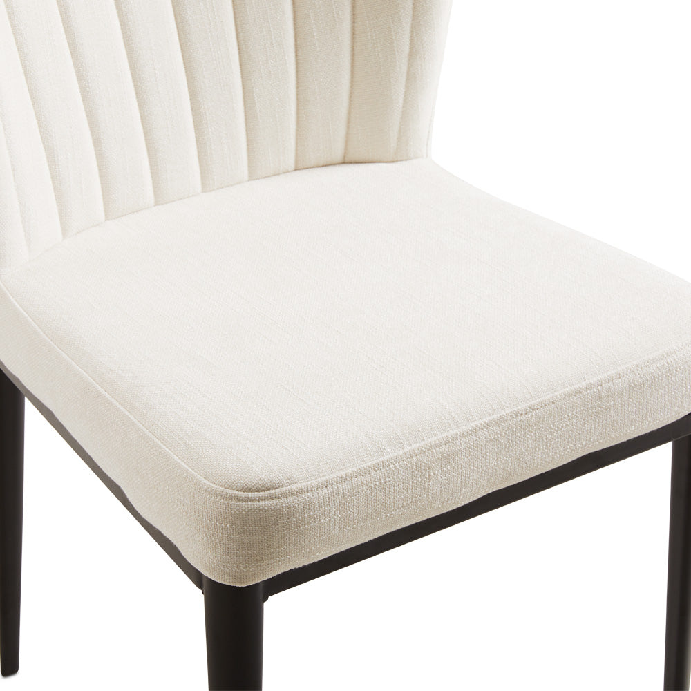 Shell Dining Chair: Ivory Linen