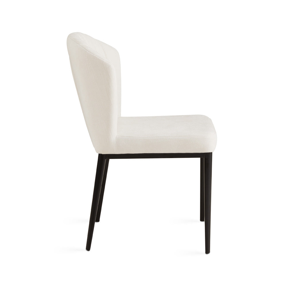 Shell Dining Chair: Ivory Linen