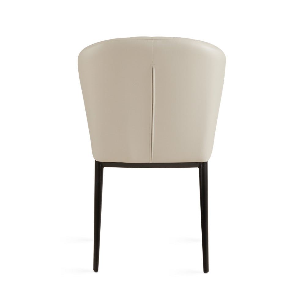 Shell Dining Chair: Taupe Leatherette