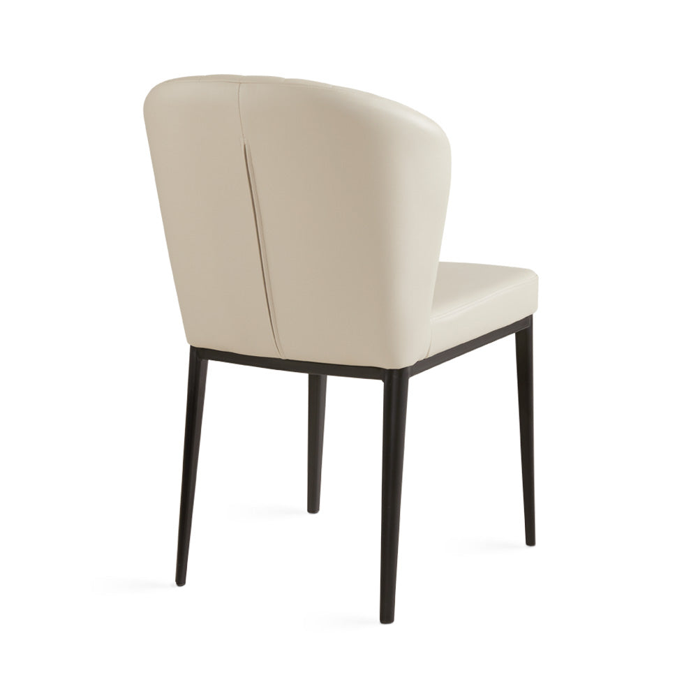 Shell Dining Chair: Taupe Leatherette