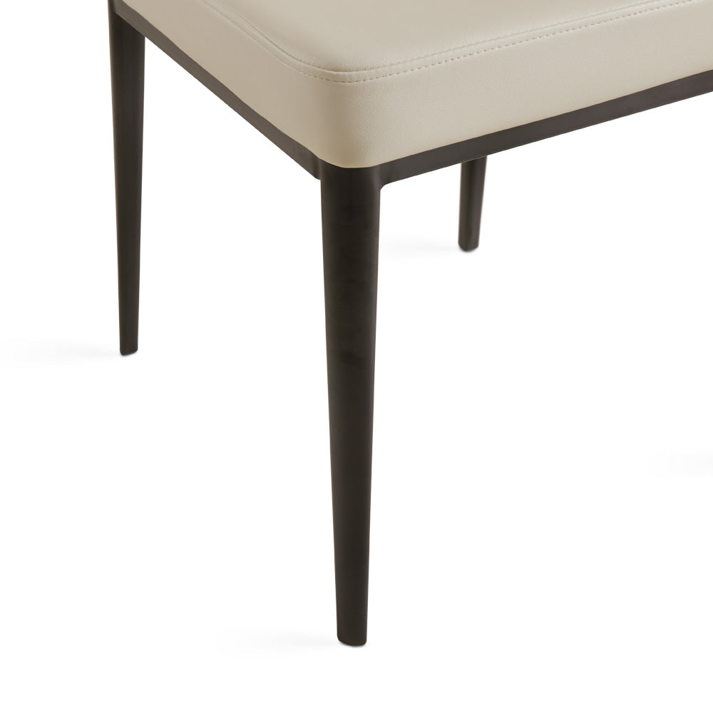 Shell Dining Chair: Taupe Leatherette