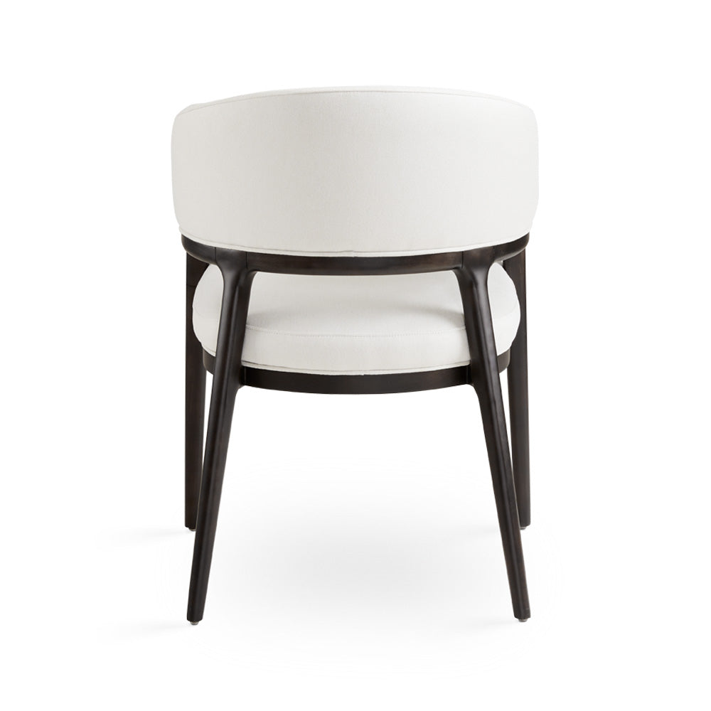 Erica Dining Chair: White Linen