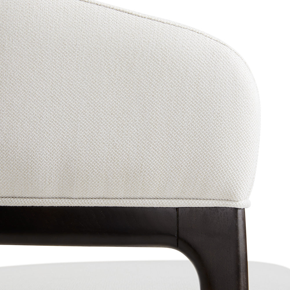 Erica Dining Chair: White Linen