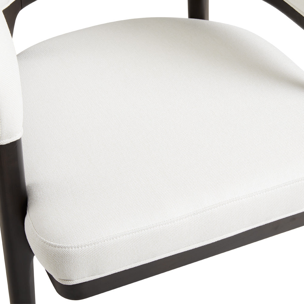 Erica Dining Chair: White Linen