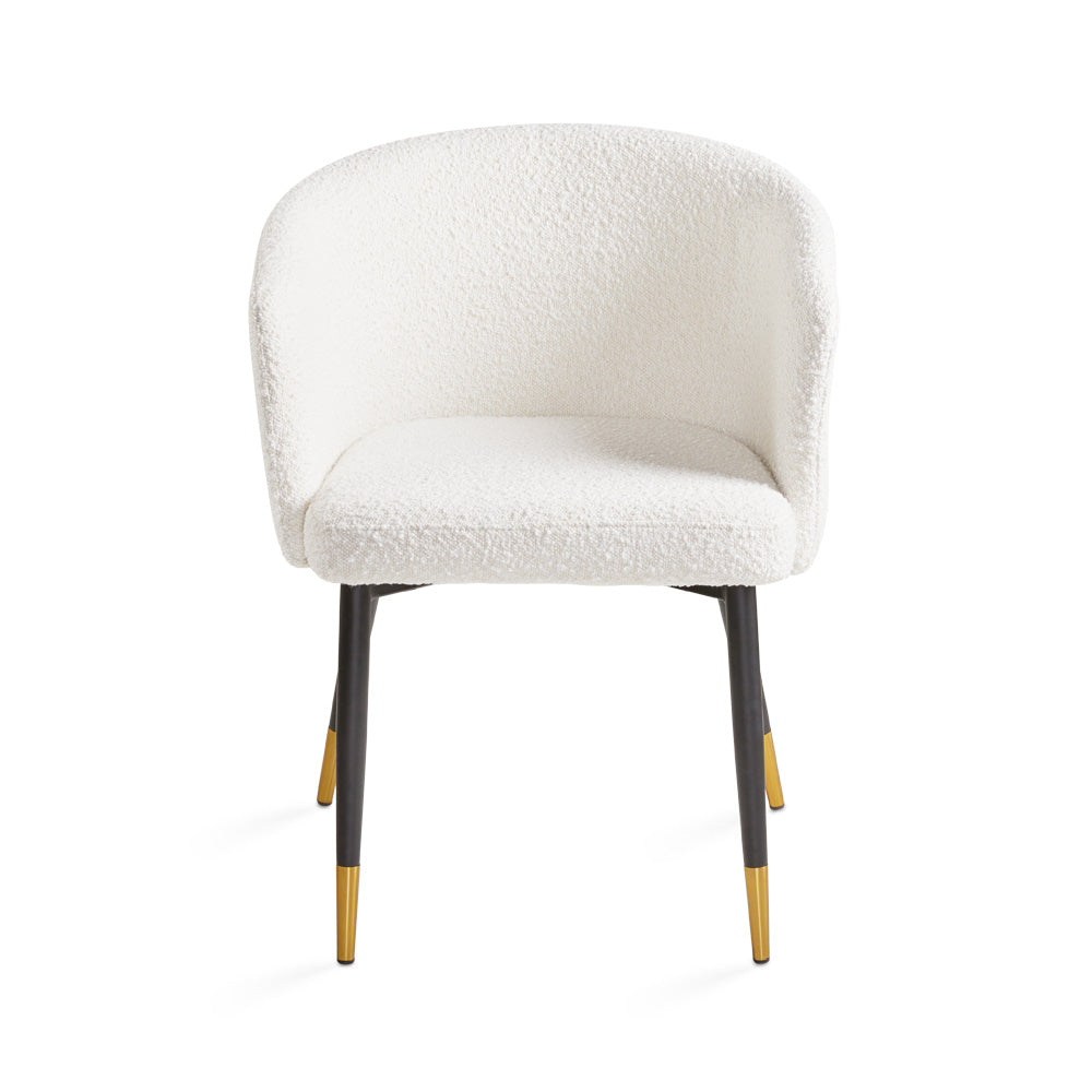 Jordan Dining Chair: Boucle Fabric