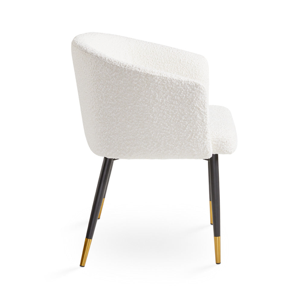 Jordan Dining Chair: Boucle Fabric