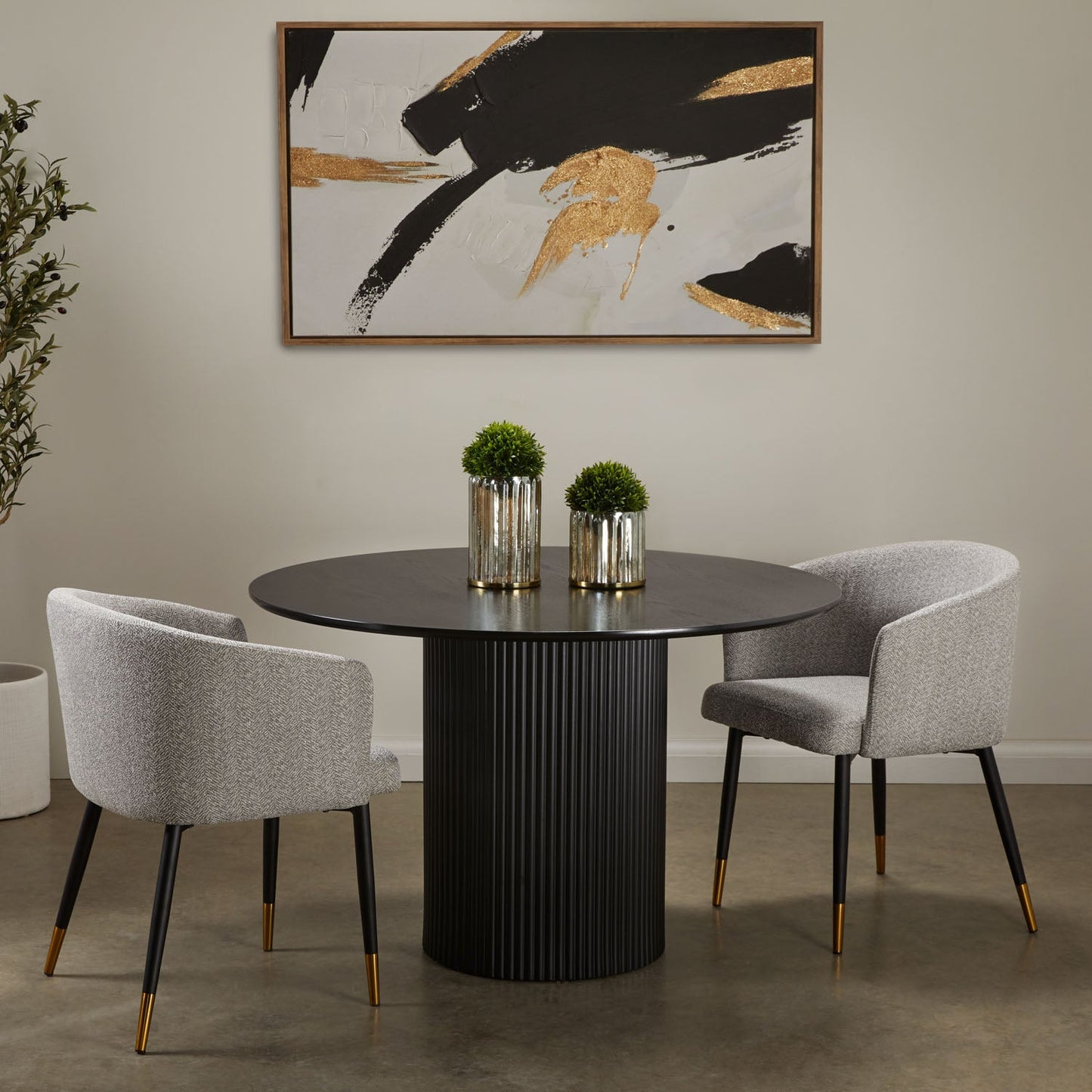 Jordan Dining Chair: Grey Fabric