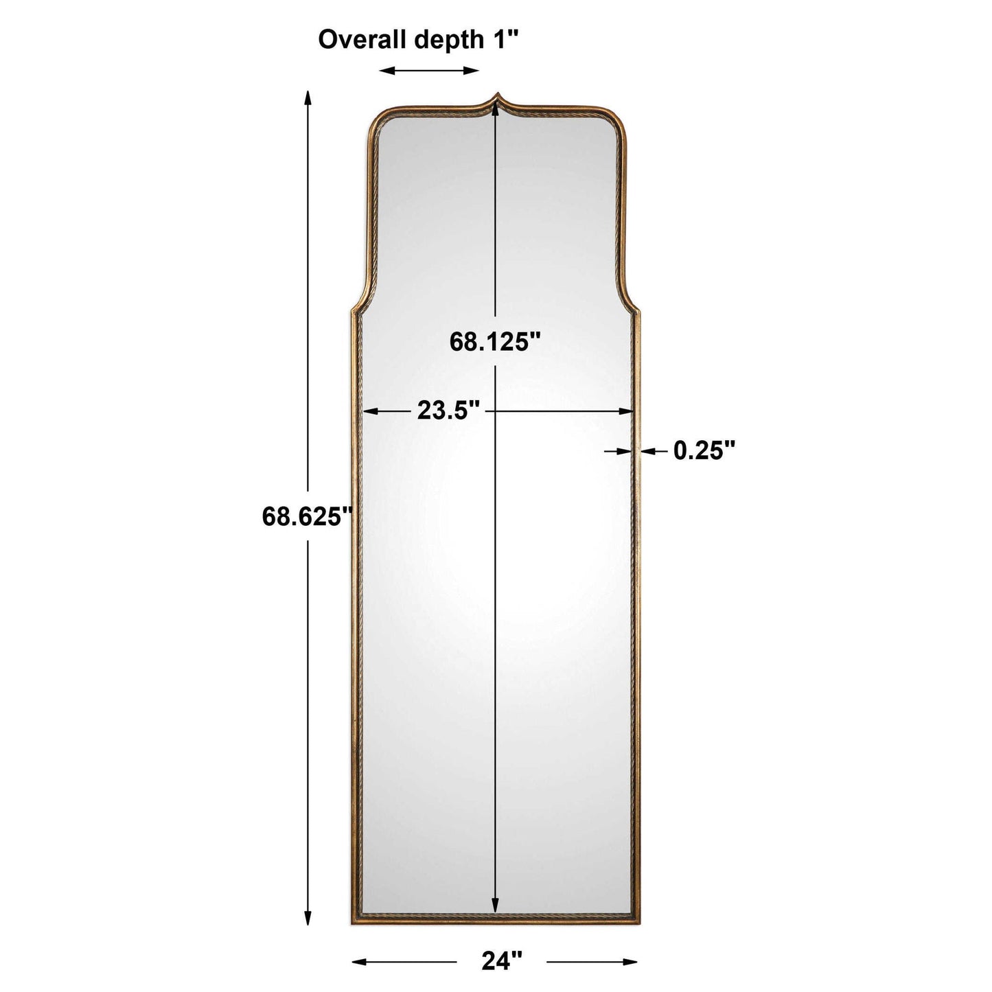 Adelasia - Mirror - Antiqued Gold