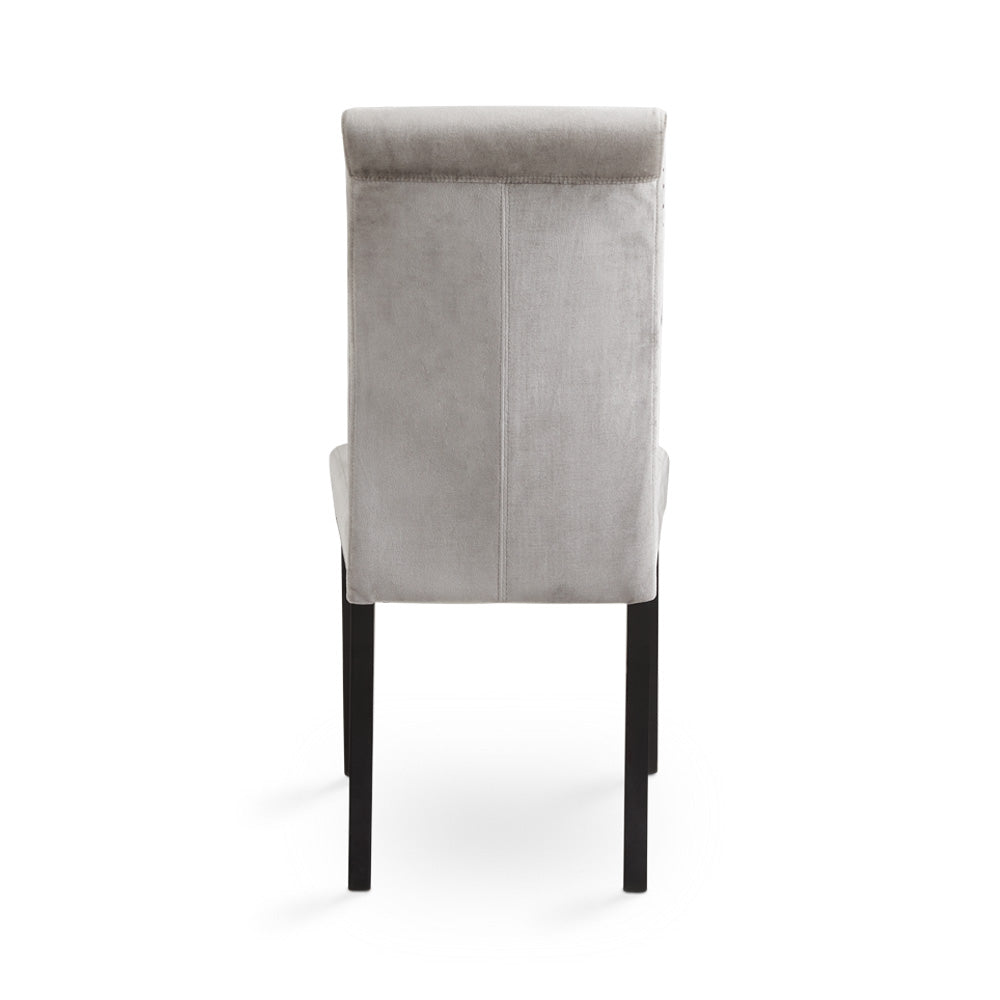 Scarpa Dining Chair: Grey Velvet