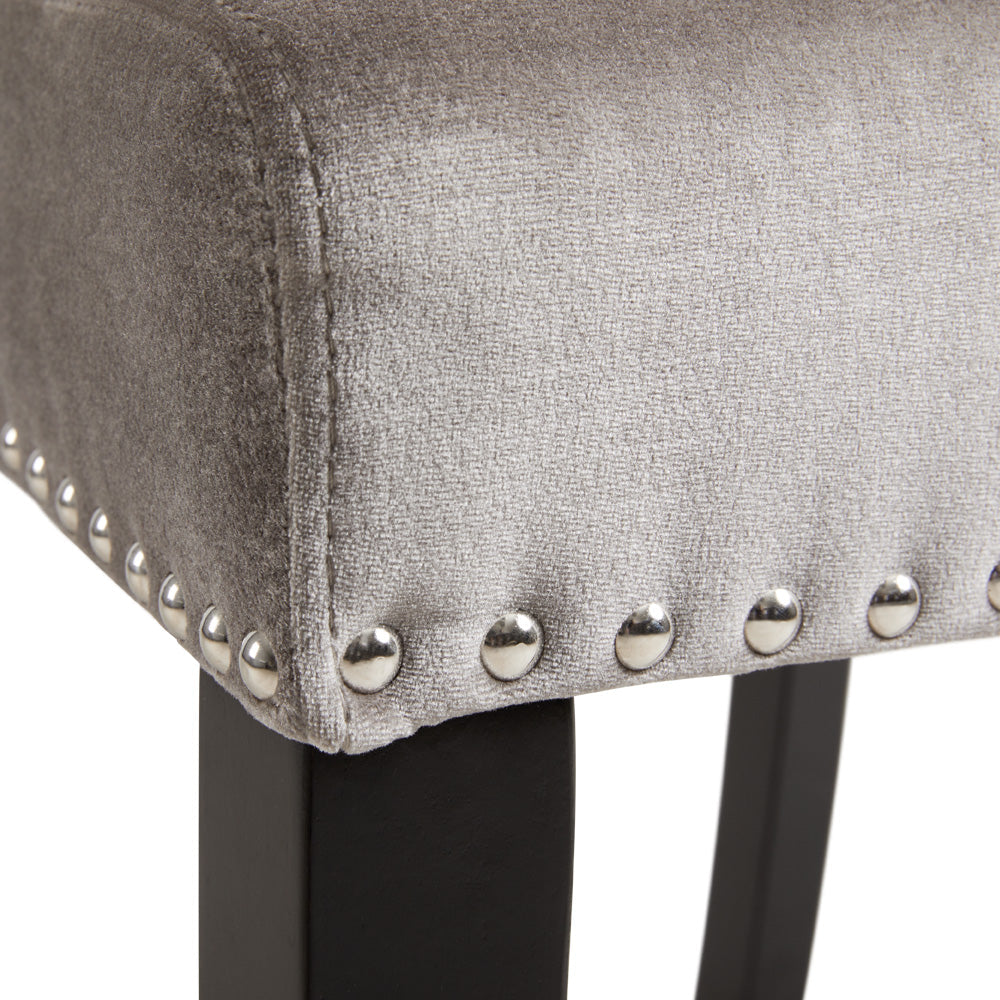 Scarpa Dining Chair: Grey Velvet