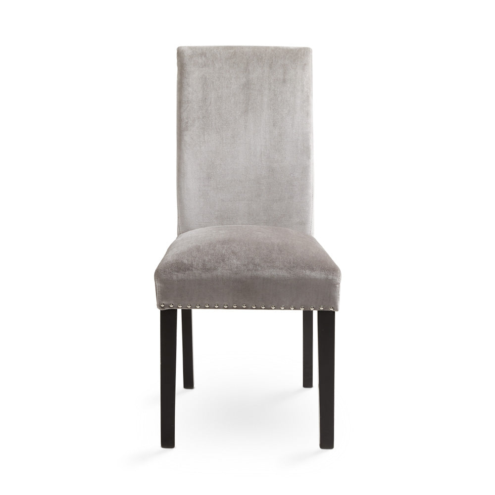 Scarpa Dining Chair: Grey Velvet