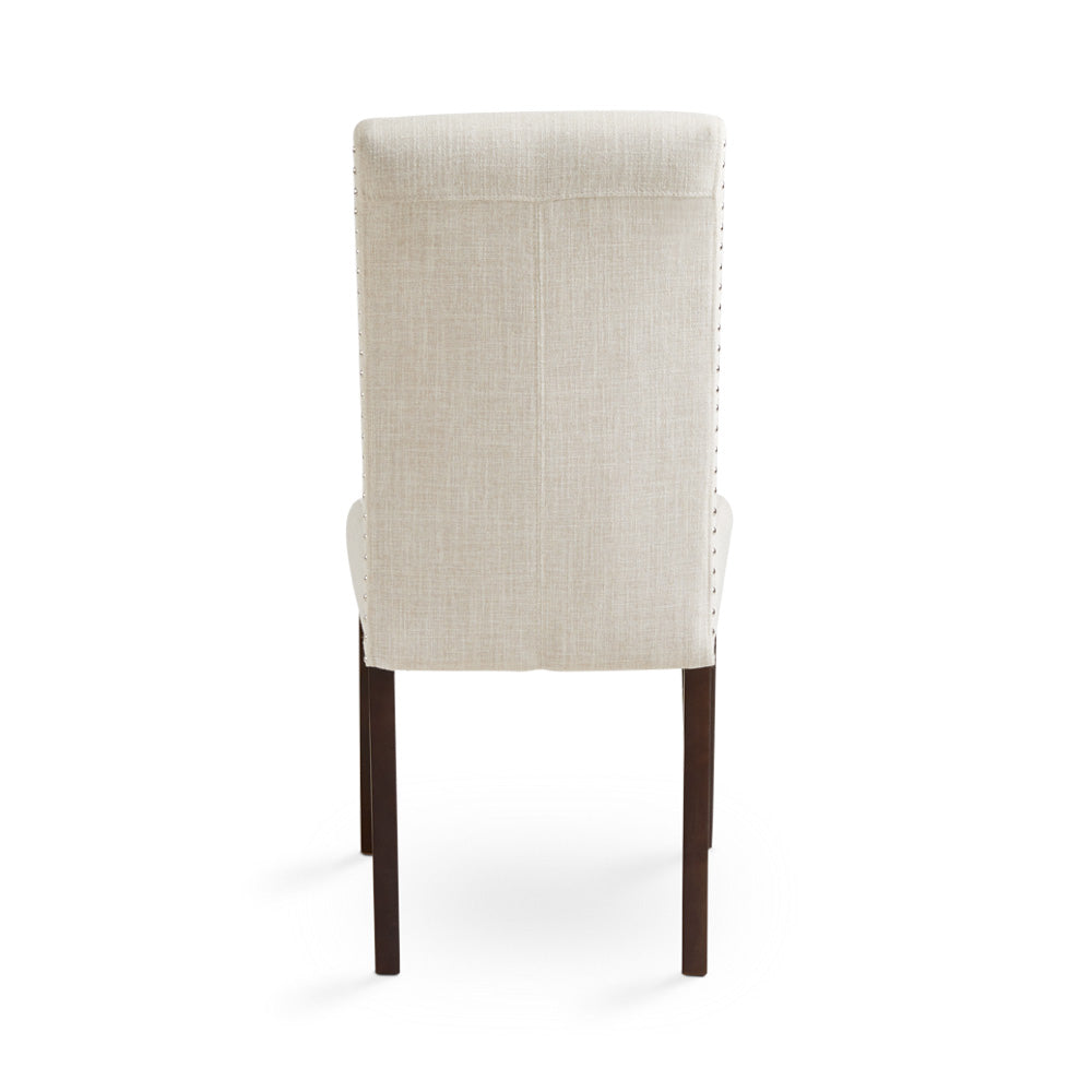 Scarpa Dining Chair: Beige Fabric