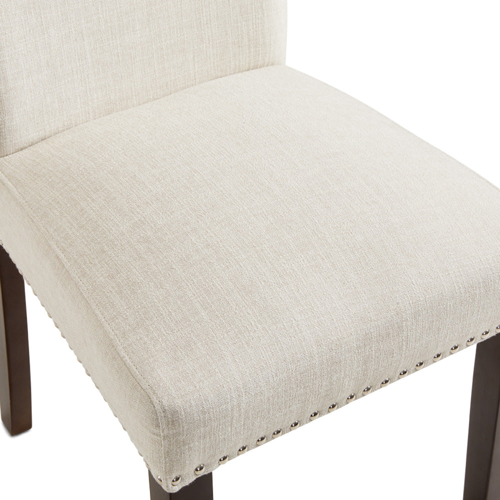 Scarpa Dining Chair: Beige Fabric