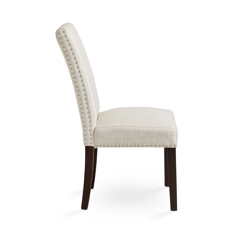 Scarpa Dining Chair: Beige Fabric