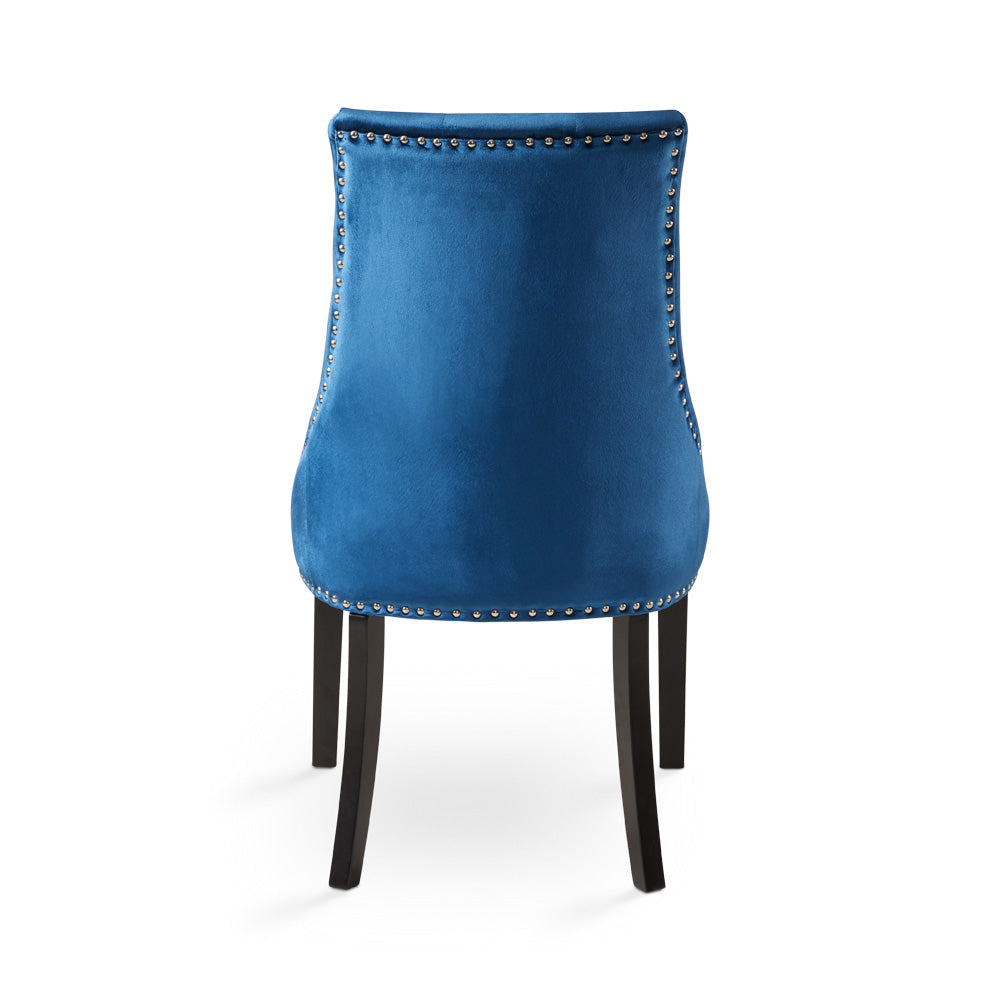 Rimzy Dining Chair: Blue Velvet