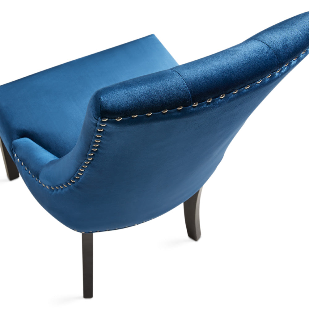 Rimzy Dining Chair: Blue Velvet