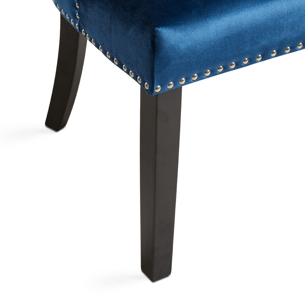 Rimzy Dining Chair: Blue Velvet