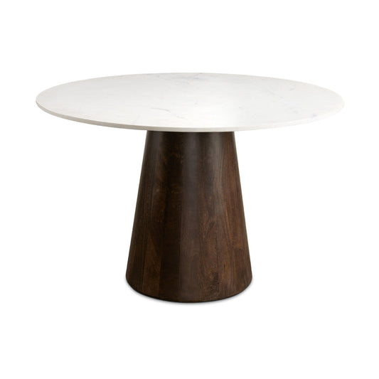 Jagger Dining Table Marble Top with Wood Base