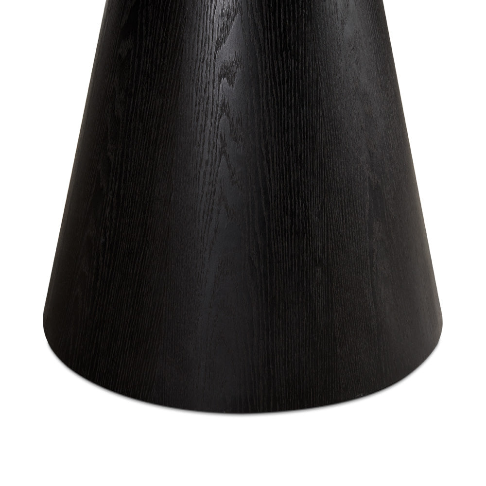 Jagger Dining Table with Wood Top: Black