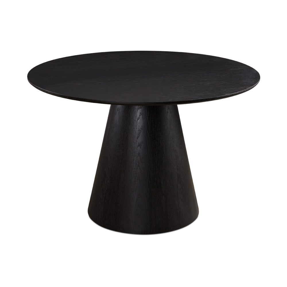 Jagger Dining Table with Wood Top: Black