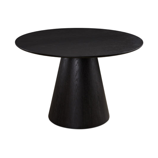 Jagger Dining Table with Wood Top: Black