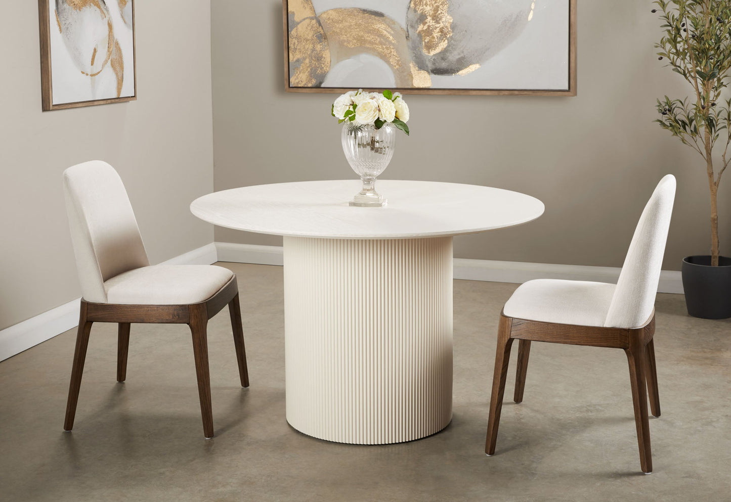 Marion Dining Chair: Ivory