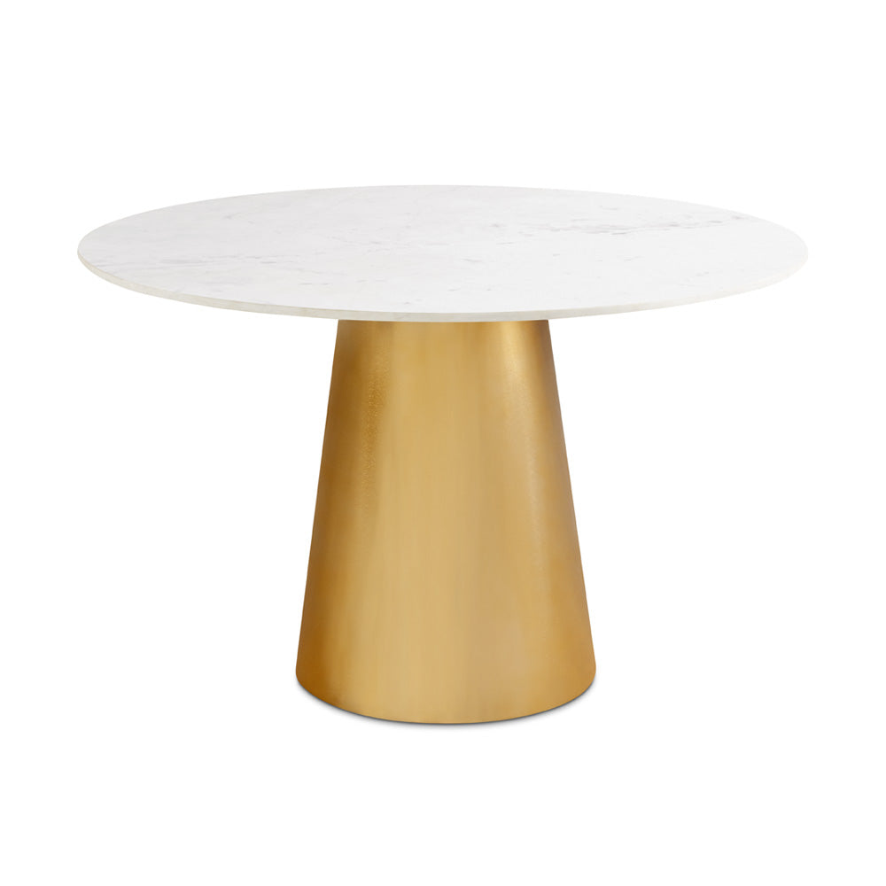 Jagger Dining Table with Marble Top: Gold