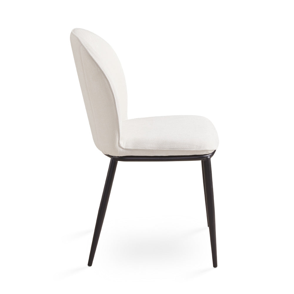 Angie Dining Chair: Ivory Linen