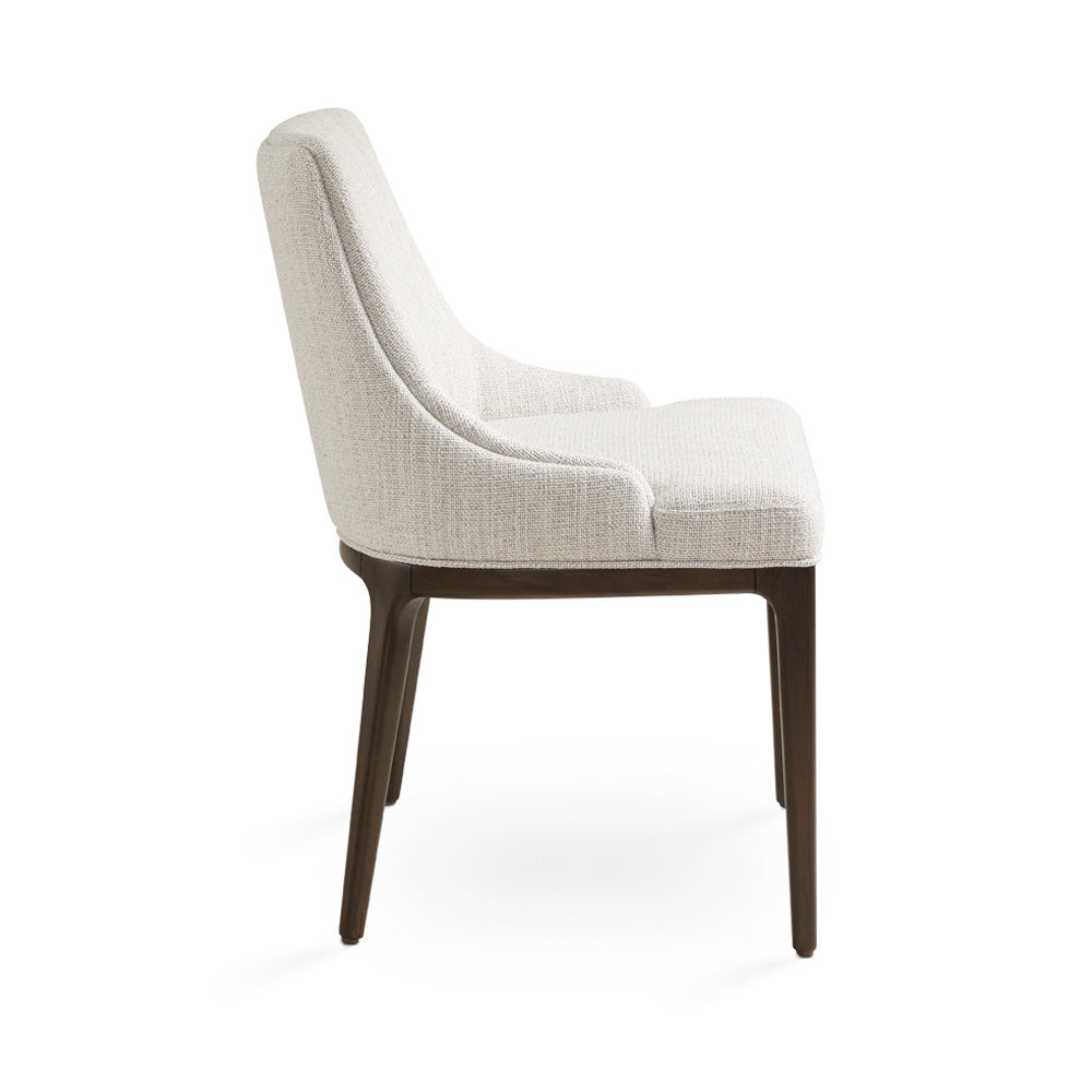 Everett Dining Chair: Ivory Linen