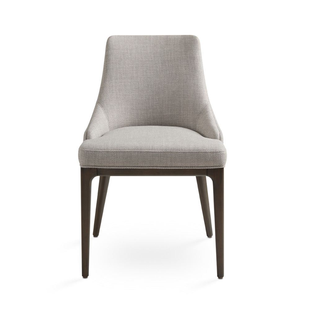 Everett Dining Chair: Grey Linen