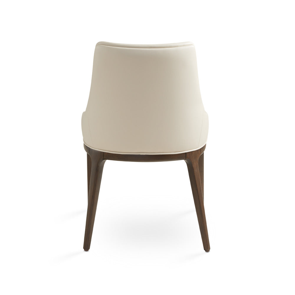 Everett Dining Chair: Taupe Leatherette