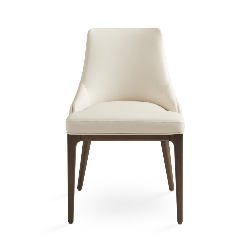 Everett Dining Chair: Taupe Leatherette