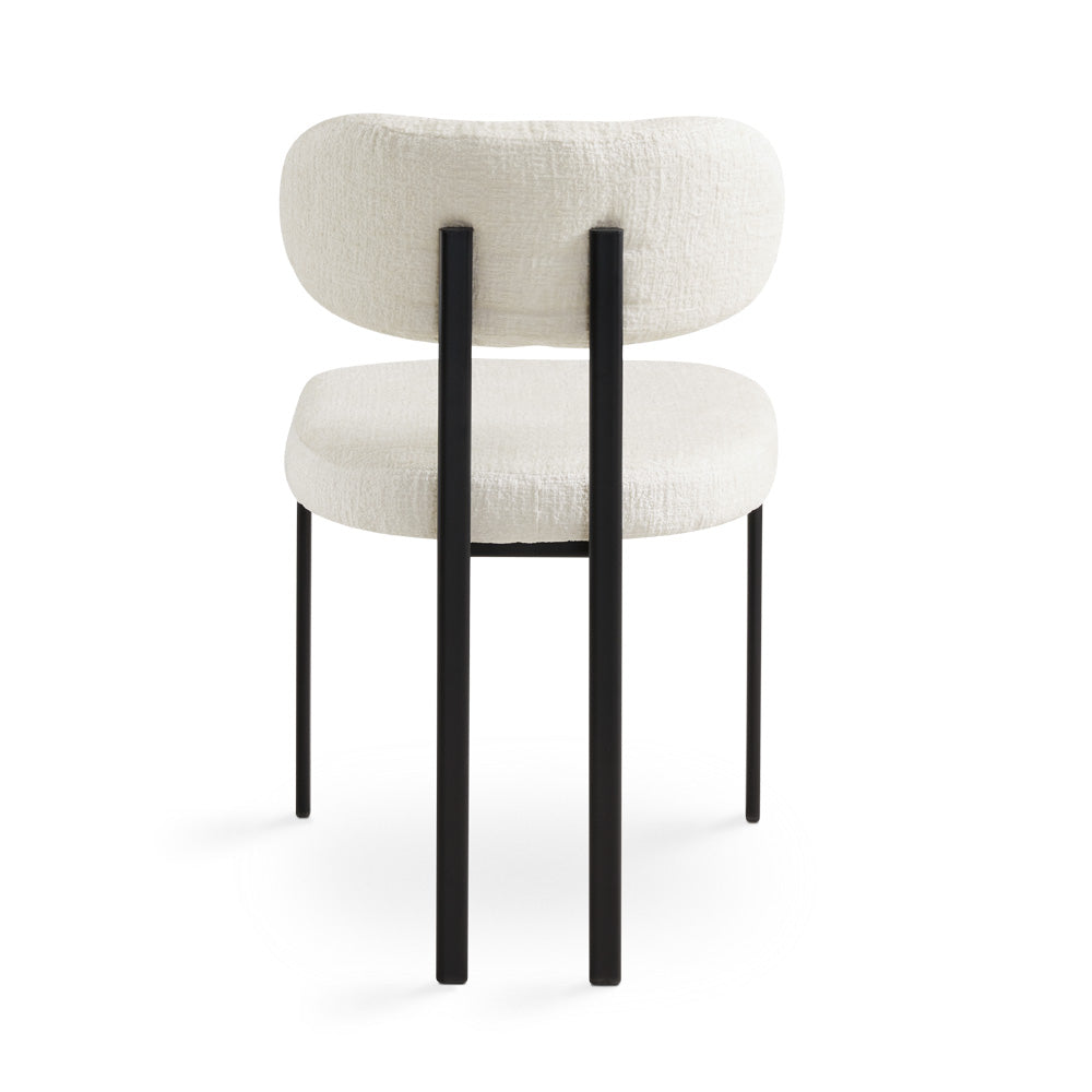 Otis Dining Chair: Cream Linen