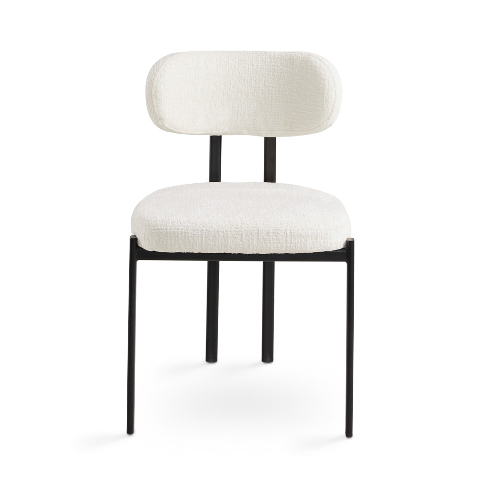 Otis Dining Chair: Cream Linen